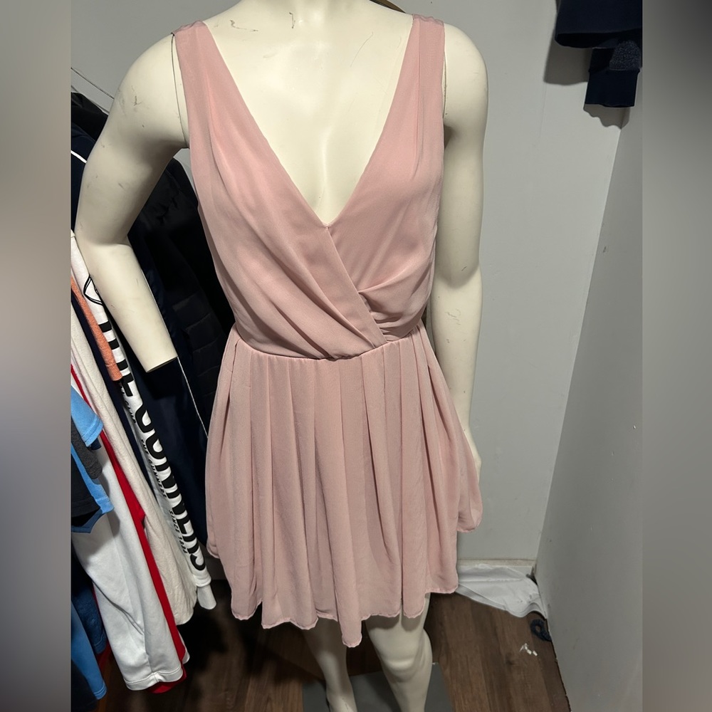 Light pink dress with lace back